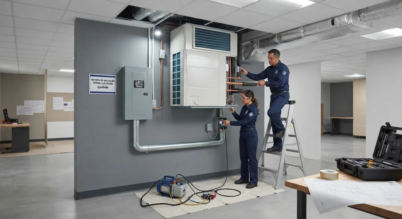 Adecuación de espacio para instalación de aires acondicionados